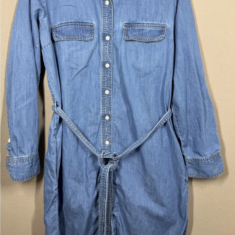 Banana Republic Blue Denim Midi Dress